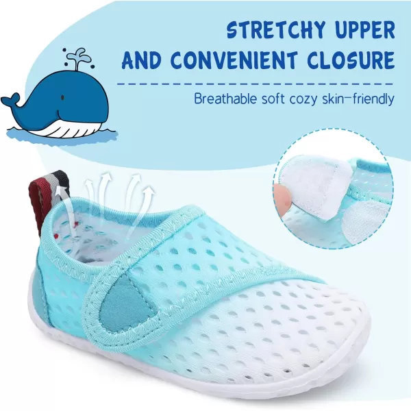 LeIsfIt Toddler Water Shoes Boys Girls Aqua Socks Kids Breathable Swim Shoes Non-Slip Barefoot Beach Shoes