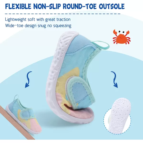 LeIsfIt Toddler Water Shoes Boys Girls Aqua Socks Kids Breathable Swim Shoes Non-Slip Barefoot Beach Shoes