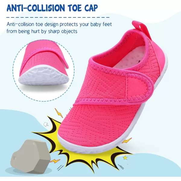 LeIsfIt Toddler Water Shoes Boys Girls Aqua Socks Kids Breathable Swim Shoes Non-Slip Barefoot Beach Shoes