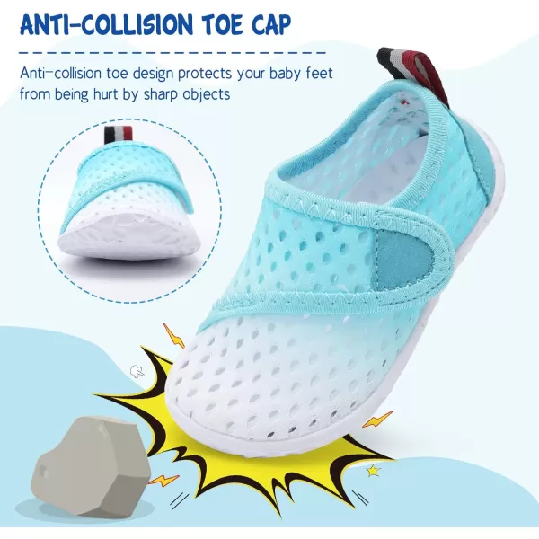 LeIsfIt Toddler Water Shoes Boys Girls Aqua Socks Kids Breathable Swim Shoes Non-Slip Barefoot Beach Shoes