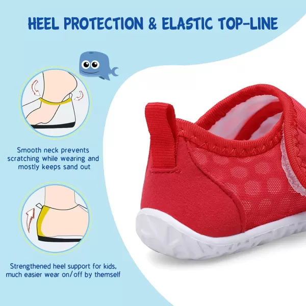 LeIsfIt Toddler Water Shoes Boys Girls Aqua Socks Kids Breathable Swim Shoes Non-Slip Barefoot Beach Shoes