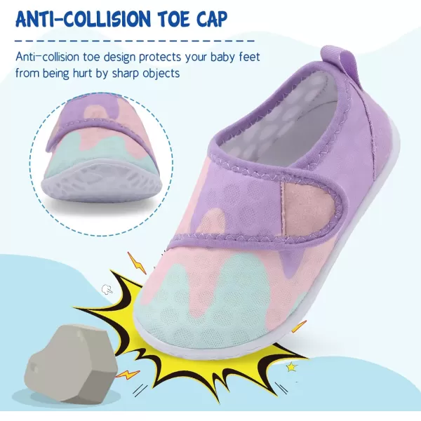 LeIsfIt Toddler Water Shoes Boys Girls Aqua Socks Kids Breathable Swim Shoes Non-Slip Barefoot Beach Shoes