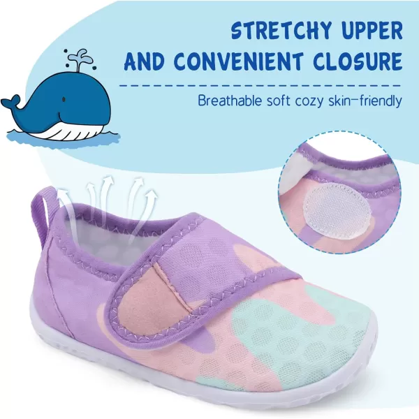 LeIsfIt Toddler Water Shoes Boys Girls Aqua Socks Kids Breathable Swim Shoes Non-Slip Barefoot Beach Shoes