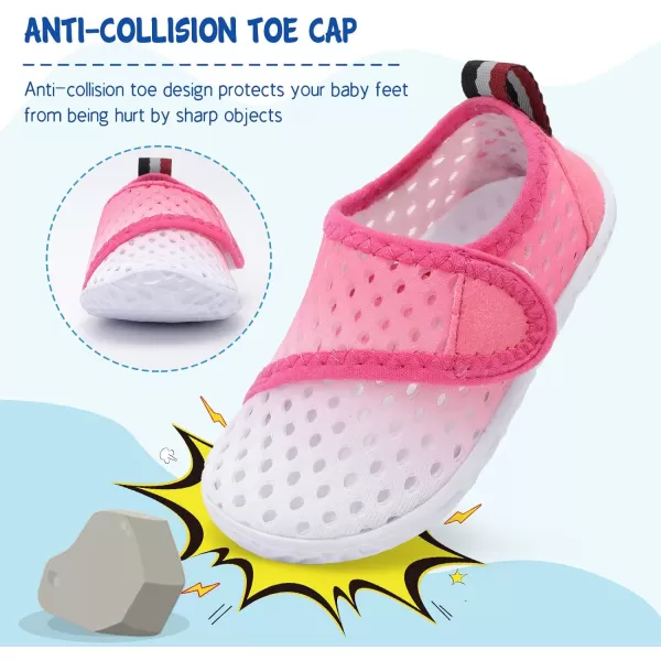 LeIsfIt Toddler Water Shoes Boys Girls Aqua Socks Kids Breathable Swim Shoes Non-Slip Barefoot Beach Shoes