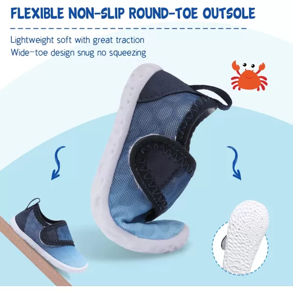 LeIsfIt Toddler Water Shoes Boys Girls Aqua Socks Kids Breathable Swim Shoes Non-Slip Barefoot Beach Shoes