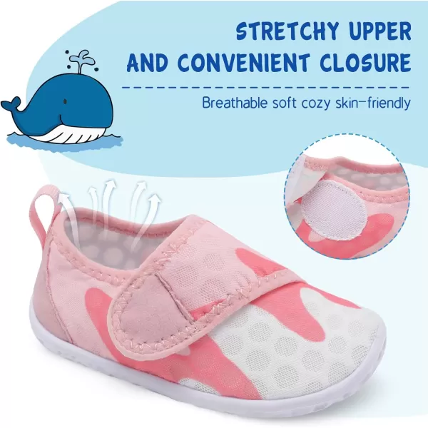 LeIsfIt Toddler Water Shoes Boys Girls Aqua Socks Kids Breathable Swim Shoes Non-Slip Barefoot Beach Shoes