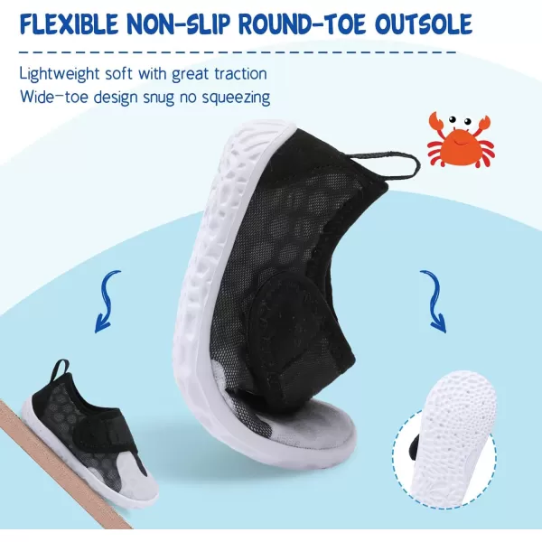 LeIsfIt Toddler Water Shoes Boys Girls Aqua Socks Kids Breathable Swim Shoes Non-Slip Barefoot Beach Shoes