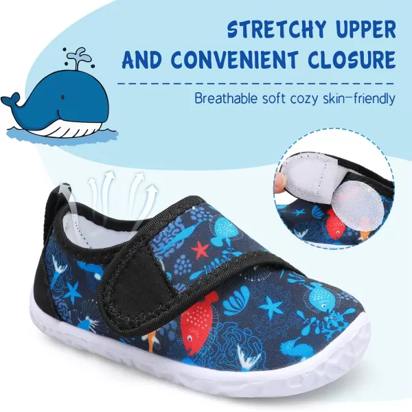LeIsfIt Toddler Water Shoes Boys Girls Aqua Socks Kids Breathable Swim Shoes Non-Slip Barefoot Beach Shoes