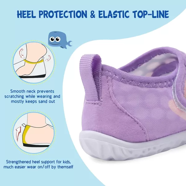 LeIsfIt Toddler Water Shoes Boys Girls Aqua Socks Kids Breathable Swim Shoes Non-Slip Barefoot Beach Shoes