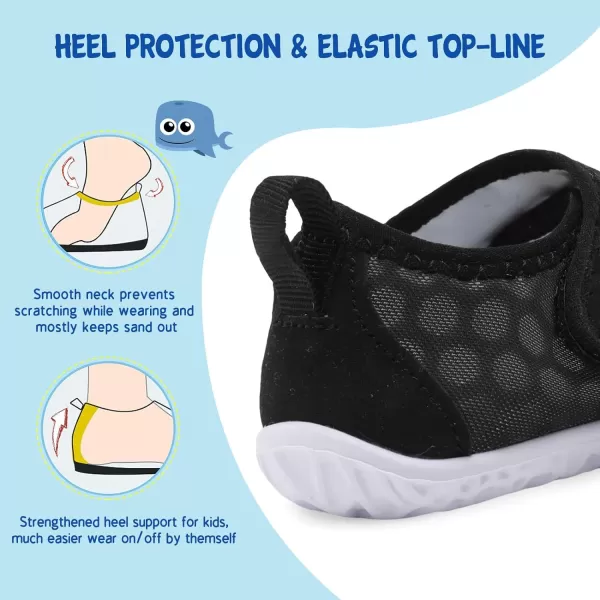 LeIsfIt Toddler Water Shoes Boys Girls Aqua Socks Kids Breathable Swim Shoes Non-Slip Barefoot Beach Shoes