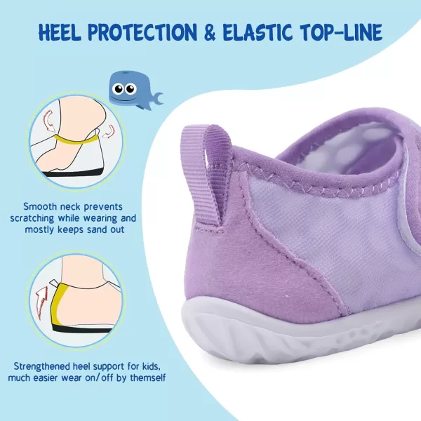 LeIsfIt Toddler Water Shoes Boys Girls Aqua Socks Kids Breathable Swim Shoes Non-Slip Barefoot Beach Shoes