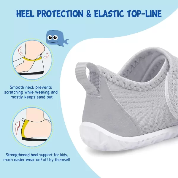 LeIsfIt Toddler Water Shoes Boys Girls Aqua Socks Kids Breathable Swim Shoes Non-Slip Barefoot Beach Shoes