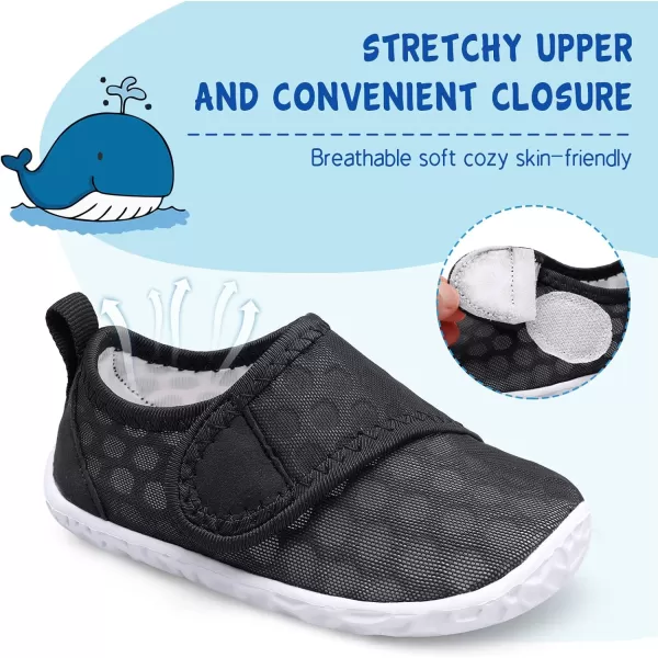 LeIsfIt Toddler Water Shoes Boys Girls Aqua Socks Kids Breathable Swim Shoes Non-Slip Barefoot Beach Shoes