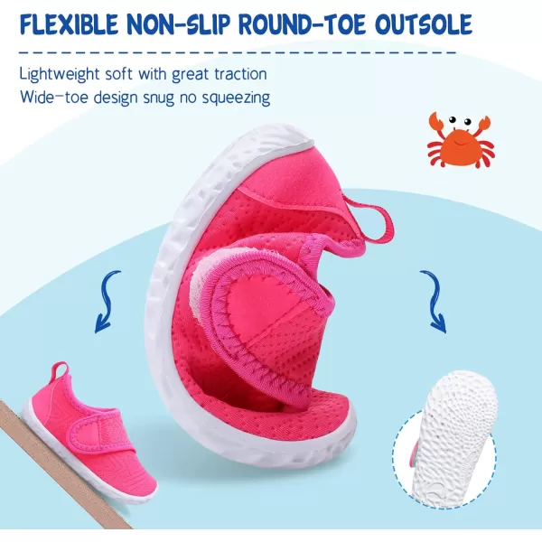 LeIsfIt Toddler Water Shoes Boys Girls Aqua Socks Kids Breathable Swim Shoes Non-Slip Barefoot Beach Shoes
