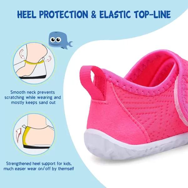 LeIsfIt Toddler Water Shoes Boys Girls Aqua Socks Kids Breathable Swim Shoes Non-Slip Barefoot Beach Shoes