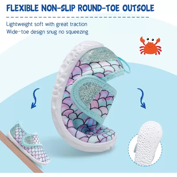 LeIsfIt Toddler Water Shoes Boys Girls Aqua Socks Kids Breathable Swim Shoes Non-Slip Barefoot Beach Shoes