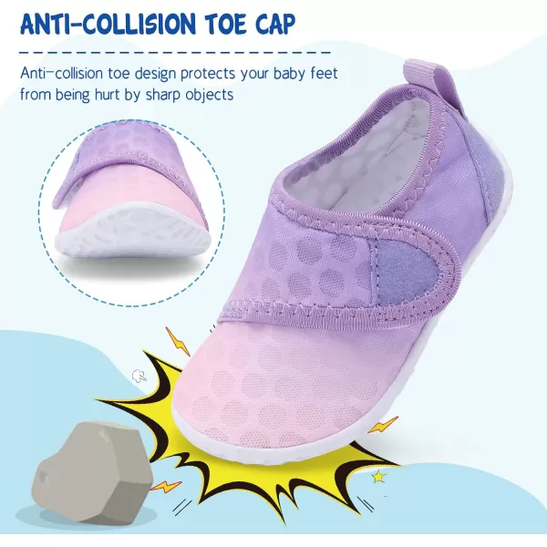 LeIsfIt Toddler Water Shoes Boys Girls Aqua Socks Kids Breathable Swim Shoes Non-Slip Barefoot Beach Shoes