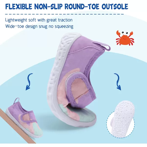 LeIsfIt Toddler Water Shoes Boys Girls Aqua Socks Kids Breathable Swim Shoes Non-Slip Barefoot Beach Shoes
