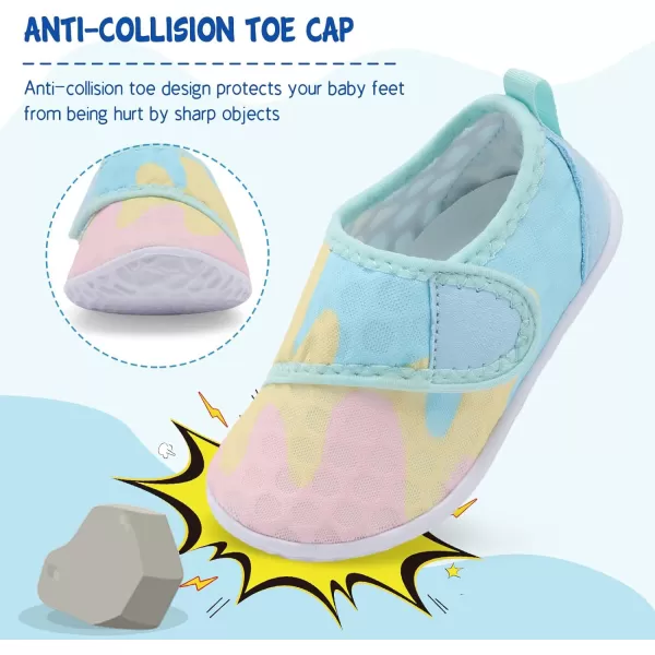 LeIsfIt Toddler Water Shoes Boys Girls Aqua Socks Kids Breathable Swim Shoes Non-Slip Barefoot Beach Shoes