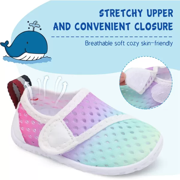 LeIsfIt Toddler Water Shoes Boys Girls Aqua Socks Kids Breathable Swim Shoes Non-Slip Barefoot Beach Shoes