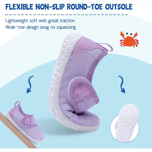 LeIsfIt Toddler Water Shoes Boys Girls Aqua Socks Kids Breathable Swim Shoes Non-Slip Barefoot Beach Shoes