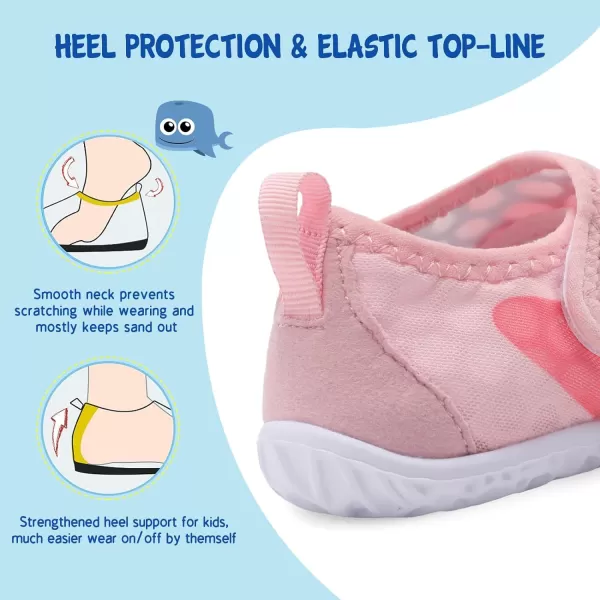 LeIsfIt Toddler Water Shoes Boys Girls Aqua Socks Kids Breathable Swim Shoes Non-Slip Barefoot Beach Shoes