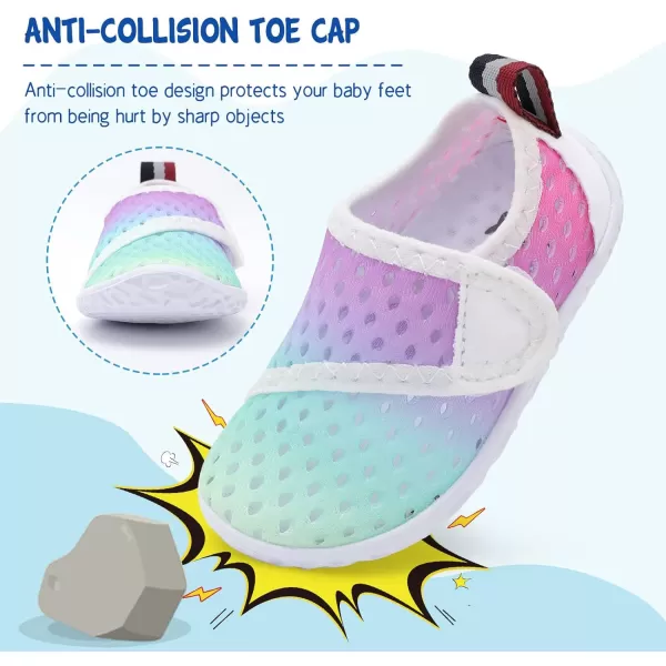 LeIsfIt Toddler Water Shoes Boys Girls Aqua Socks Kids Breathable Swim Shoes Non-Slip Barefoot Beach Shoes
