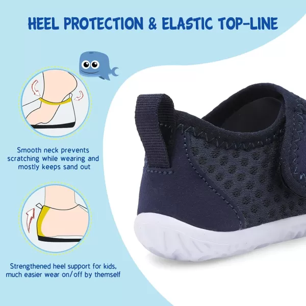 LeIsfIt Toddler Water Shoes Boys Girls Aqua Socks Kids Breathable Swim Shoes Non-Slip Barefoot Beach Shoes