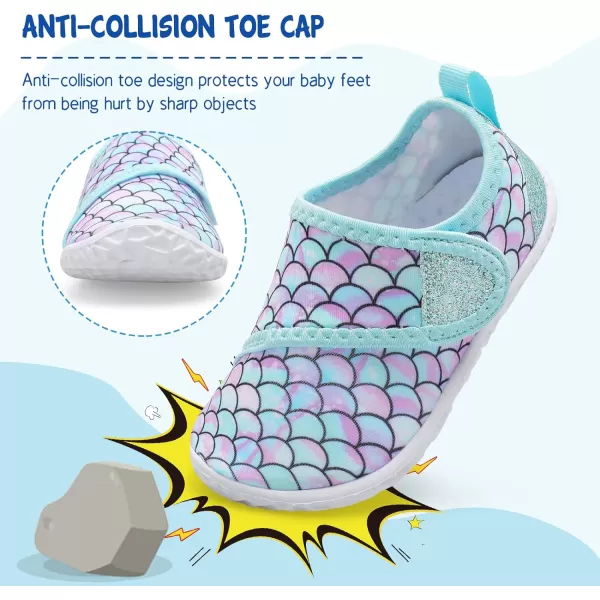 LeIsfIt Toddler Water Shoes Boys Girls Aqua Socks Kids Breathable Swim Shoes Non-Slip Barefoot Beach Shoes