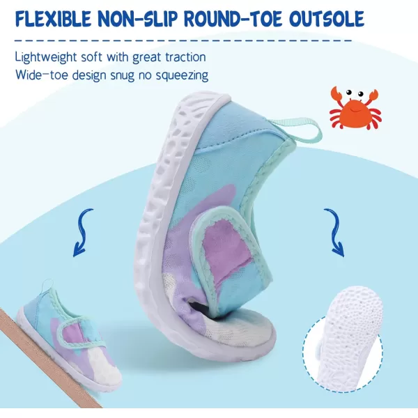 LeIsfIt Toddler Water Shoes Boys Girls Aqua Socks Kids Breathable Swim Shoes Non-Slip Barefoot Beach Shoes