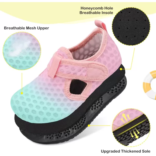LeIsfIt Toddler Water Shoes Girls Boys Swim Beach Shoes Barefoot Aqua Socks Kids Non-Slip Water Socks