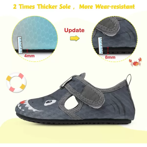 LeIsfIt Toddler Water Shoes Girls Boys Swim Beach Shoes Barefoot Aqua Socks Kids Non-Slip Water Socks
