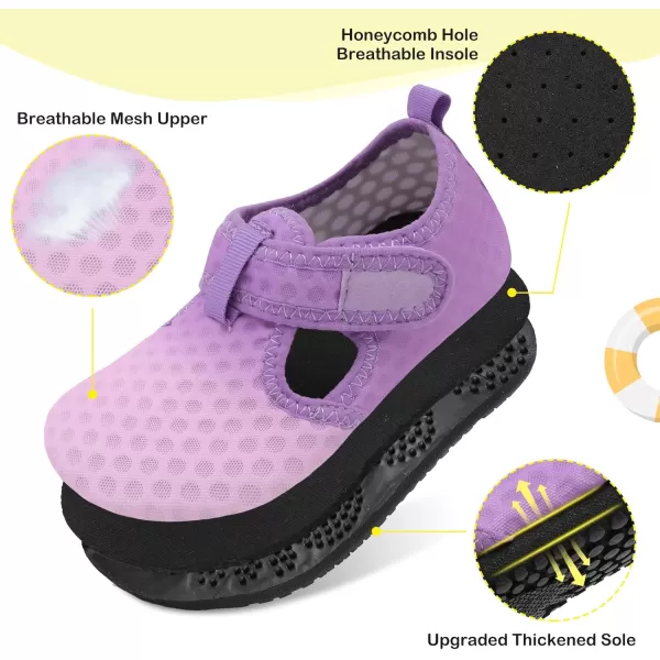 LeIsfIt Toddler Water Shoes Girls Boys Swim Beach Shoes Barefoot Aqua Socks Kids Non-Slip Water Socks
