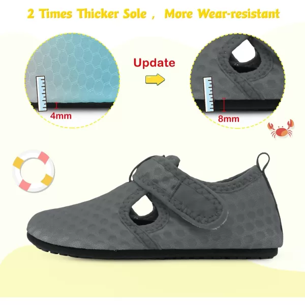 LeIsfIt Toddler Water Shoes Girls Boys Swim Beach Shoes Barefoot Aqua Socks Kids Non-Slip Water Socks