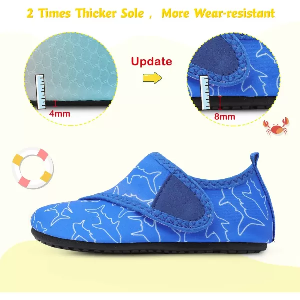 LeIsfIt Toddler Water Shoes Girls Boys Swim Beach Shoes Barefoot Aqua Socks Kids Non-Slip Water Socks