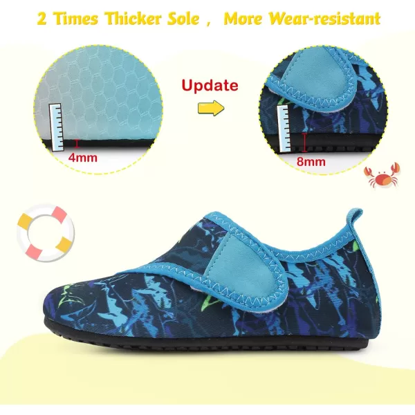LeIsfIt Toddler Water Shoes Girls Boys Swim Beach Shoes Barefoot Aqua Socks Kids Non-Slip Water Socks