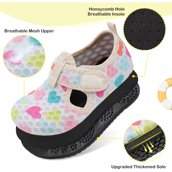 LeIsfIt Toddler Water Shoes Girls Boys Swim Beach Shoes Barefoot Aqua Socks Kids Non-Slip Water Socks