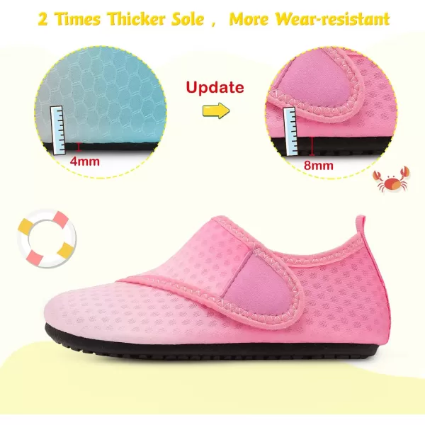 LeIsfIt Toddler Water Shoes Girls Boys Swim Beach Shoes Barefoot Aqua Socks Kids Non-Slip Water Socks