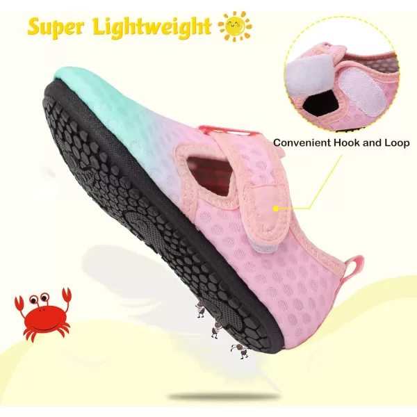 LeIsfIt Toddler Water Shoes Girls Boys Swim Beach Shoes Barefoot Aqua Socks Kids Non-Slip Water Socks
