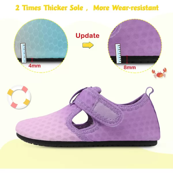 LeIsfIt Toddler Water Shoes Girls Boys Swim Beach Shoes Barefoot Aqua Socks Kids Non-Slip Water Socks