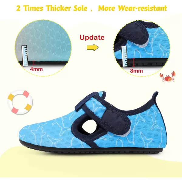LeIsfIt Toddler Water Shoes Girls Boys Swim Beach Shoes Barefoot Aqua Socks Kids Non-Slip Water Socks