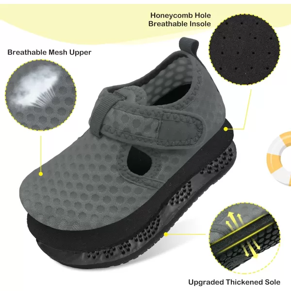 LeIsfIt Toddler Water Shoes Girls Boys Swim Beach Shoes Barefoot Aqua Socks Kids Non-Slip Water Socks