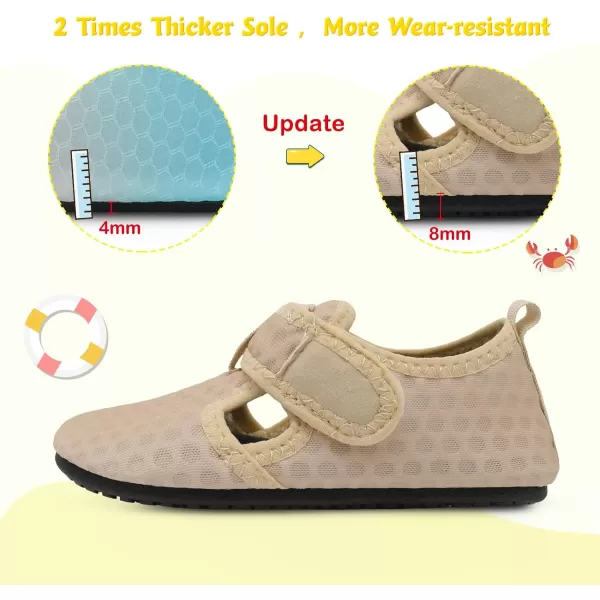 LeIsfIt Toddler Water Shoes Girls Boys Swim Beach Shoes Barefoot Aqua Socks Kids Non-Slip Water Socks