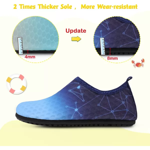 LeIsfIt Toddler Water Shoes Girls Boys Swim Beach Shoes Barefoot Aqua Socks Kids Non-Slip Water Socks