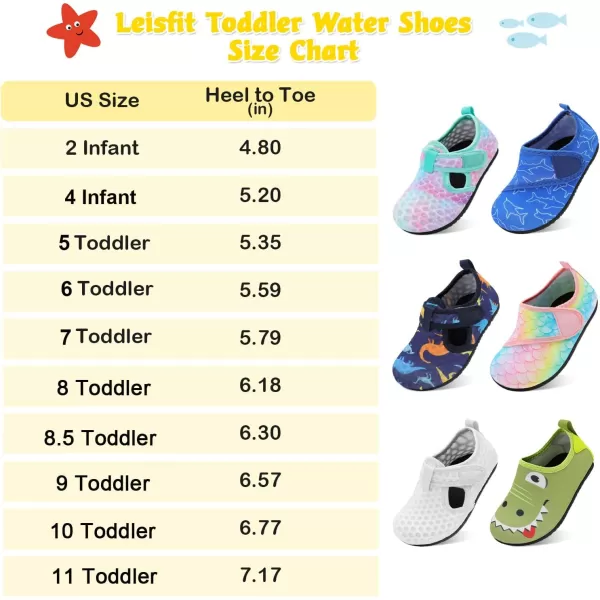 LeIsfIt Toddler Water Shoes Girls Boys Swim Beach Shoes Barefoot Aqua Socks Kids Non-Slip Water Socks