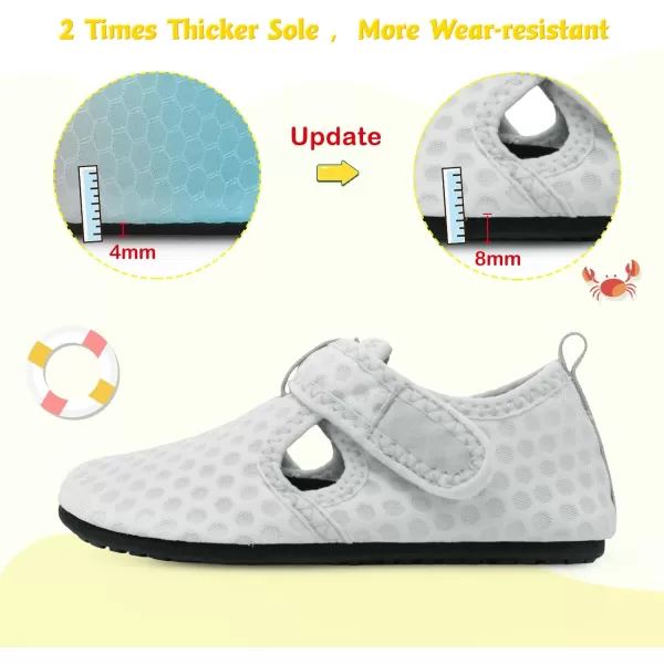 LeIsfIt Toddler Water Shoes Girls Boys Swim Beach Shoes Barefoot Aqua Socks Kids Non-Slip Water Socks
