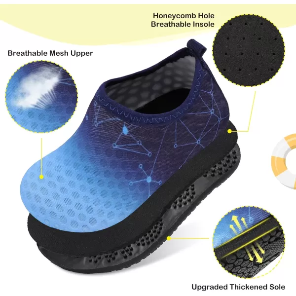 LeIsfIt Toddler Water Shoes Girls Boys Swim Beach Shoes Barefoot Aqua Socks Kids Non-Slip Water Socks