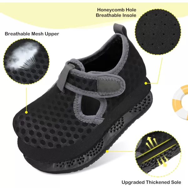LeIsfIt Toddler Water Shoes Girls Boys Swim Beach Shoes Barefoot Aqua Socks Kids Non-Slip Water Socks