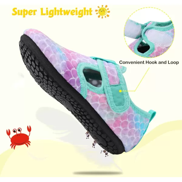 LeIsfIt Toddler Water Shoes Girls Boys Swim Beach Shoes Barefoot Aqua Socks Kids Non-Slip Water Socks