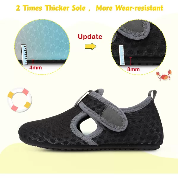 LeIsfIt Toddler Water Shoes Girls Boys Swim Beach Shoes Barefoot Aqua Socks Kids Non-Slip Water Socks